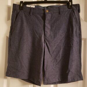 IZOD Golf Men's Straight Flat Front Dark Blue Classic Fit Shorts New NWT Size 33